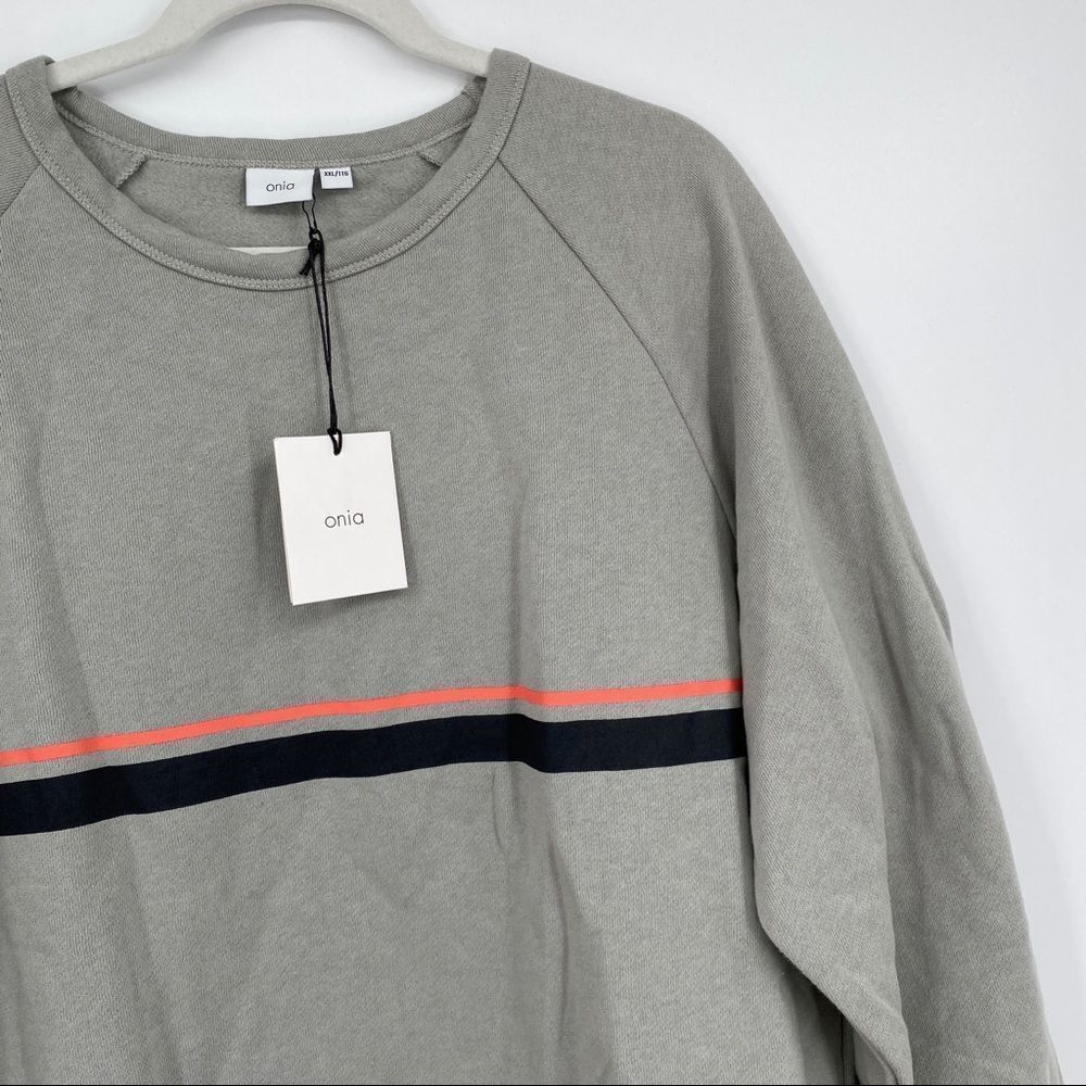 Onia Men’s Sweatshirt Dave Raglan Stripe Size XXL - Picture 5 of 12